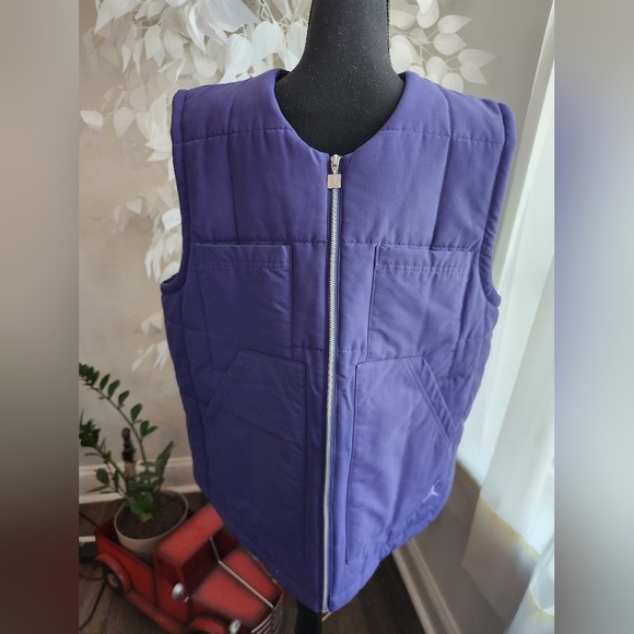 Nike Jordan Women's Insulated Loose Fit Purple Quilted Vest Size Large - Picture 3 of 10